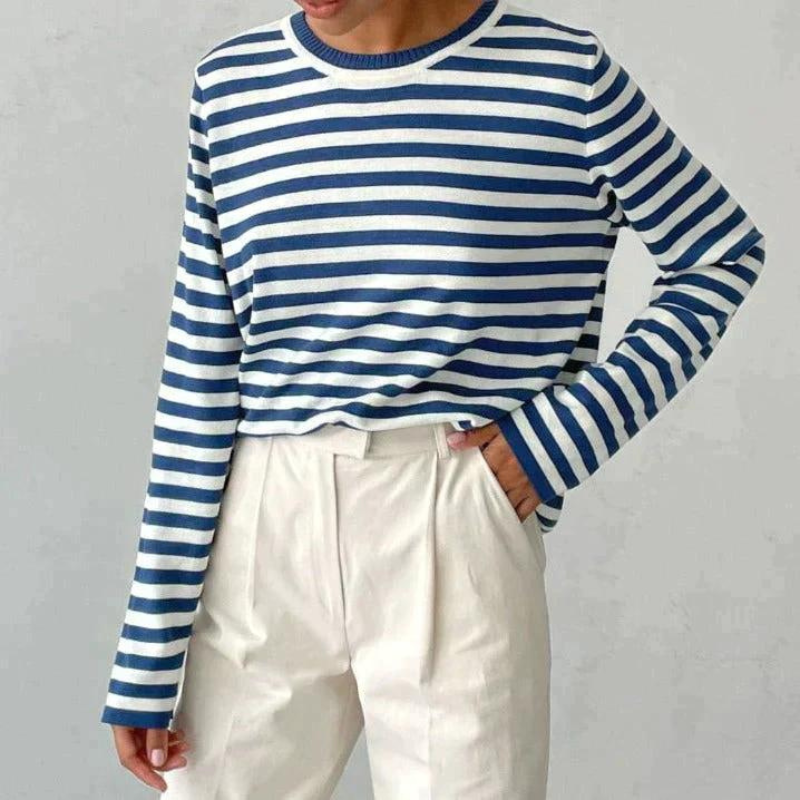 Stilla | Elegant Stribet T-Shirt