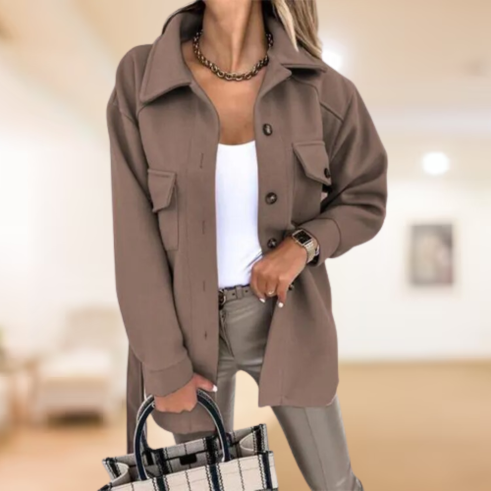 Stilla | Frakke Med Poloknapper Silia