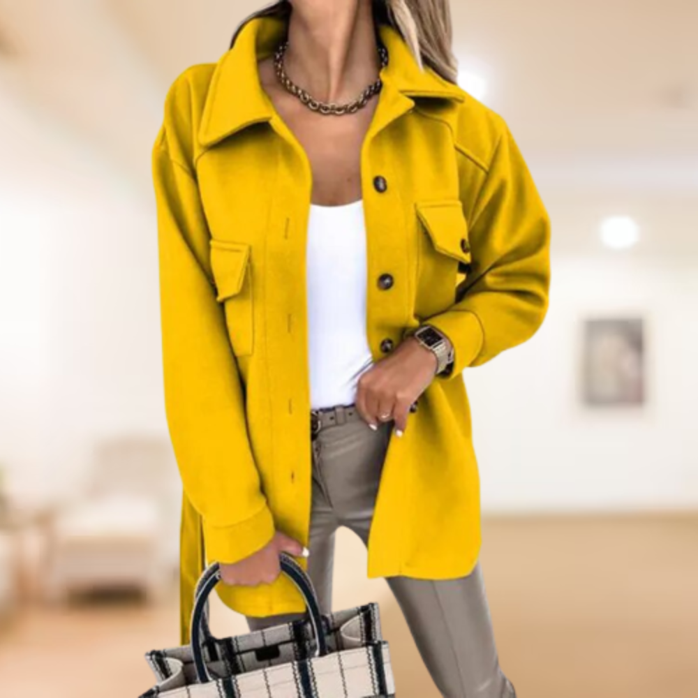 Stilla | Frakke Med Poloknapper Silia