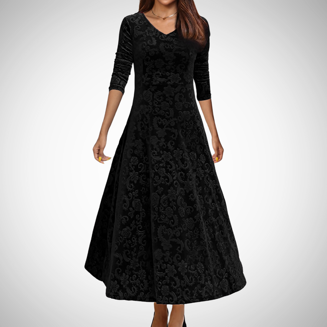 Stilla | Plus Size Blomster Mønster Kjole
