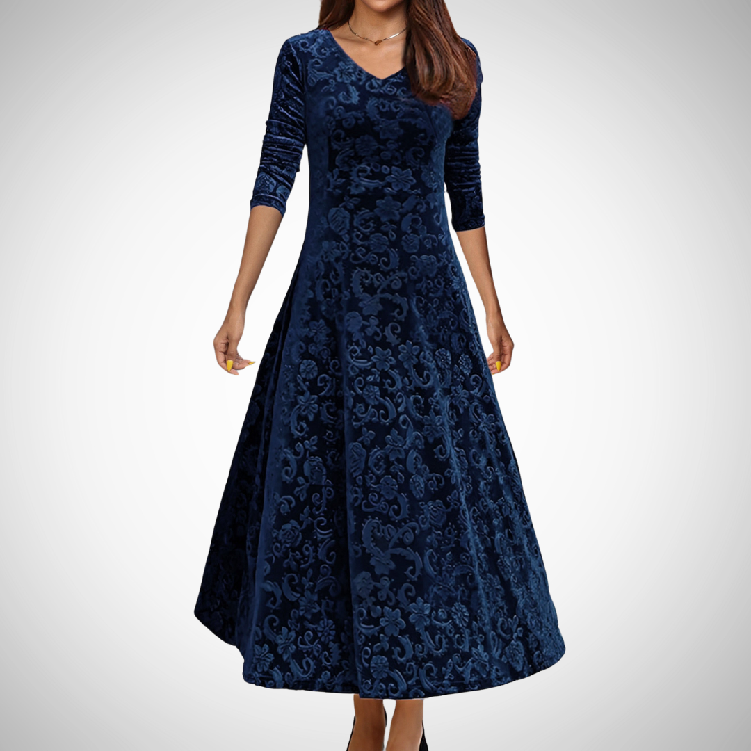 Stilla | Plus Size Blomster Mønster Kjole