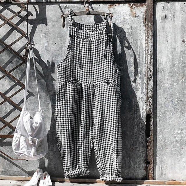 Stilla | Stribet Baggy Jumpsuit I Vintage Look