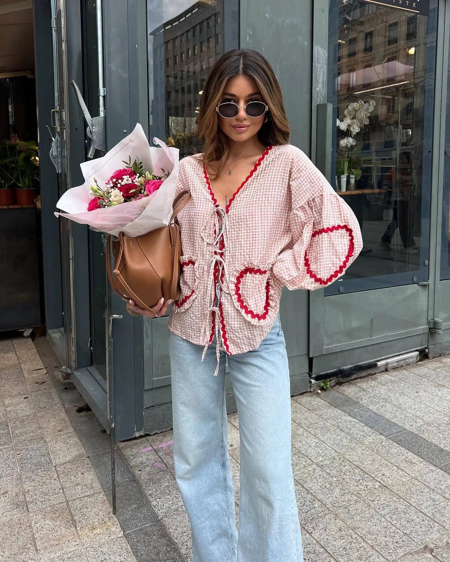 Stilla | Smuk Bluse Med Hjerte Lommer