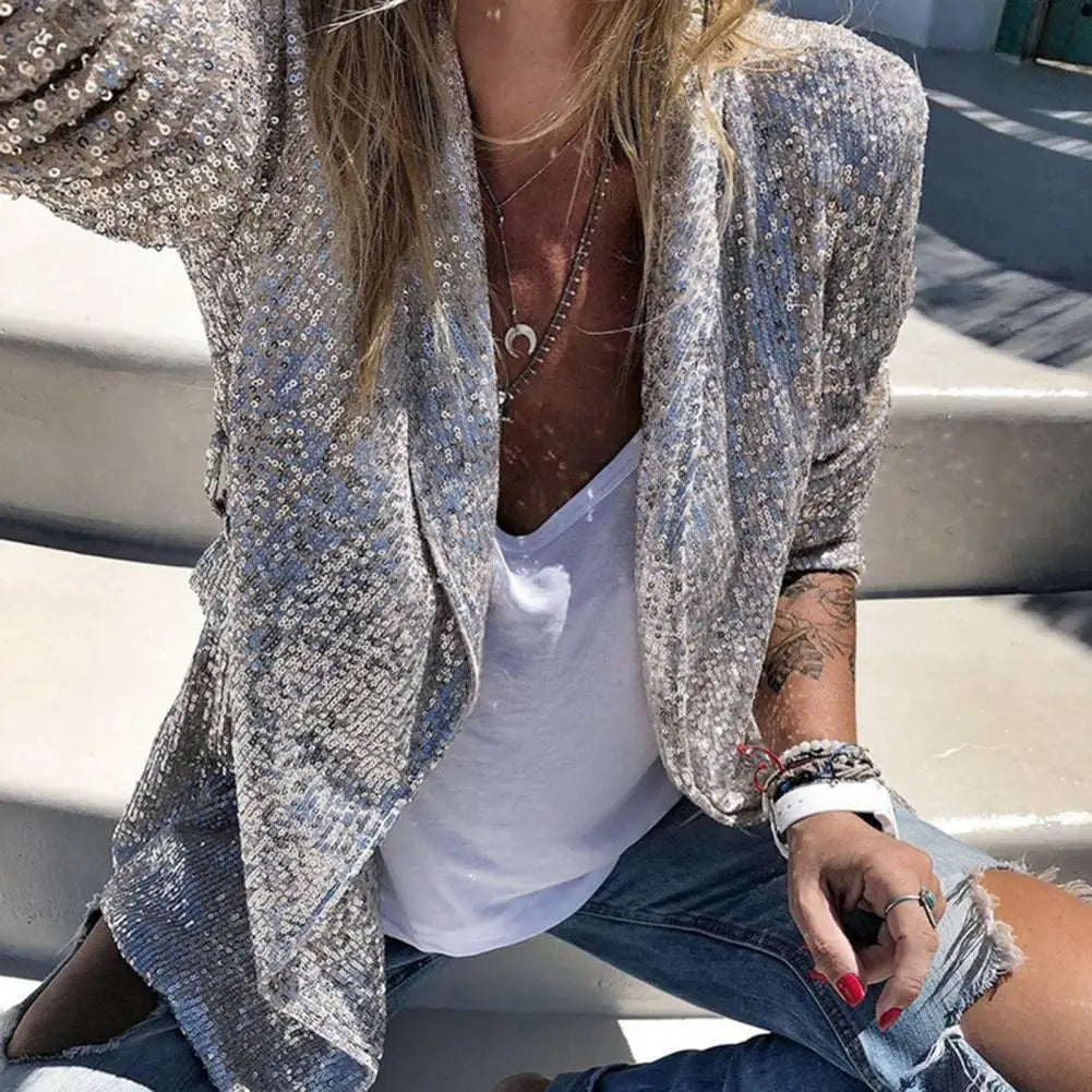 Stilla | Elegante Paillet Cardigan