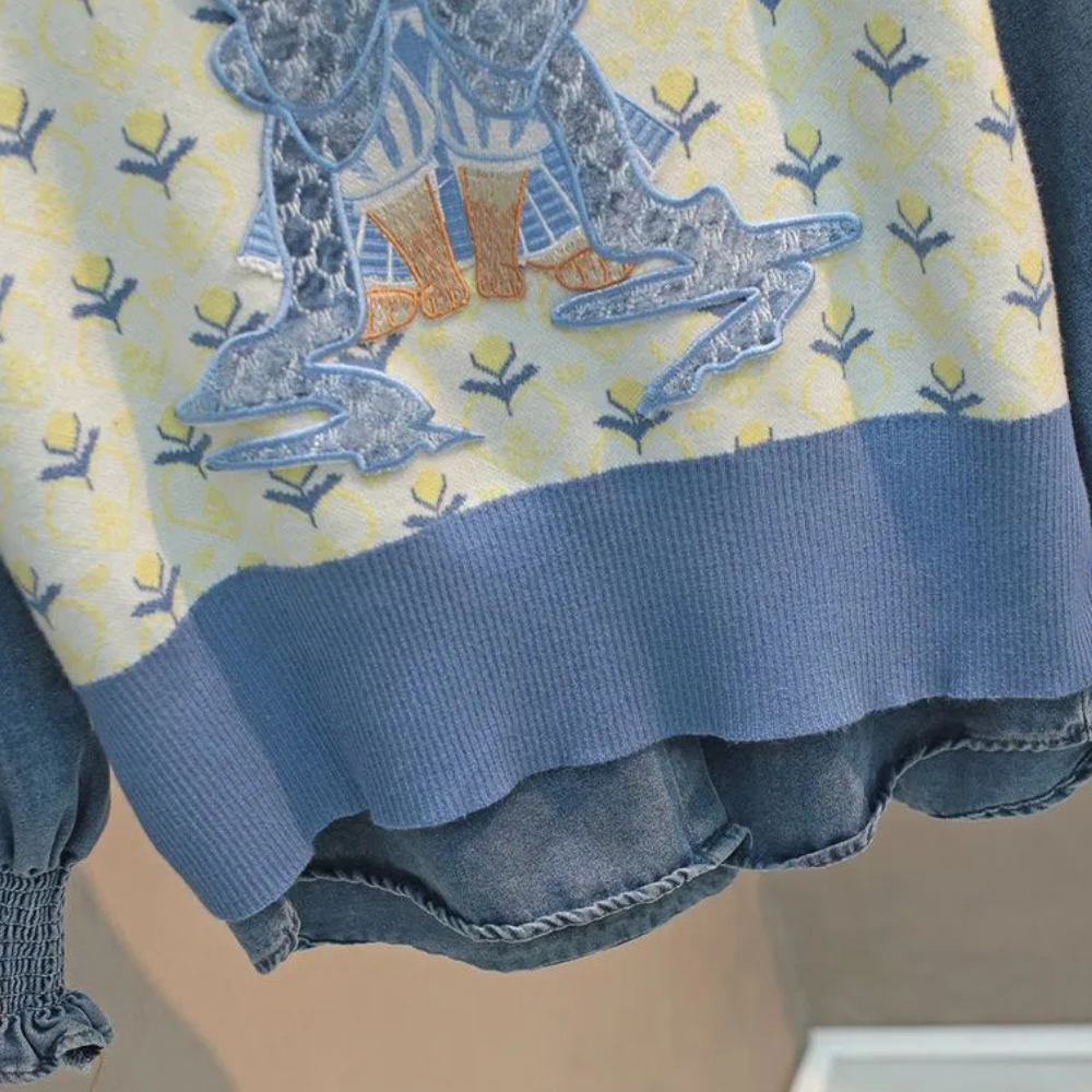Stilla | Broderet Strikvest til Damerne