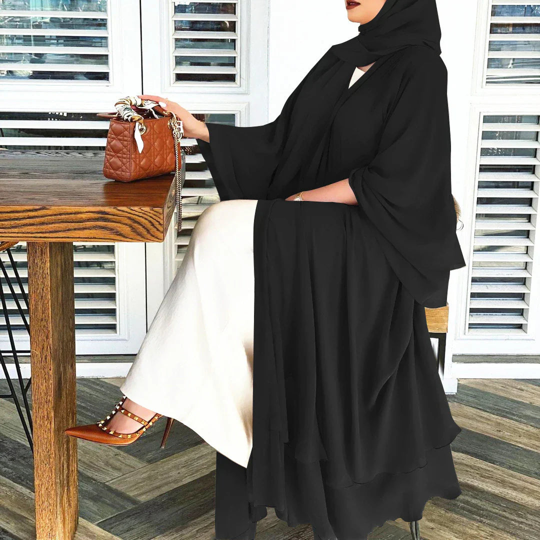 Stilla | Åben Amina Abaya Med Hijab