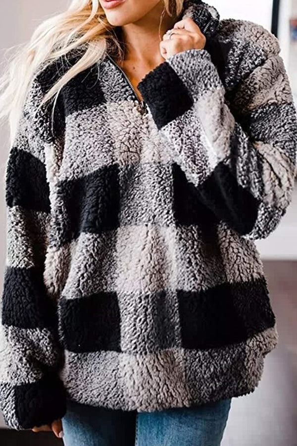 Stilla | Hyggelige Ferieforslag Sherpa Plaid Pullover