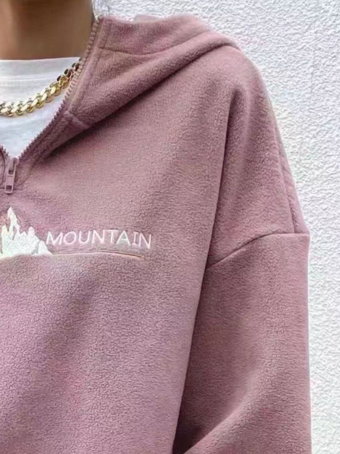 Stilla | Sweatjakke med lange ærmer og kvarte zip Mountain