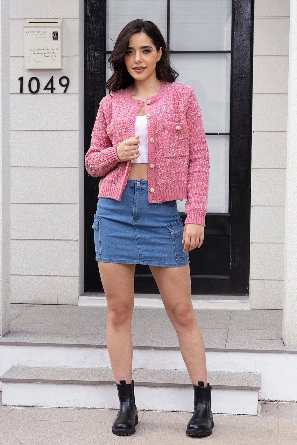 Stilla | Up Rund Hals Cardigan