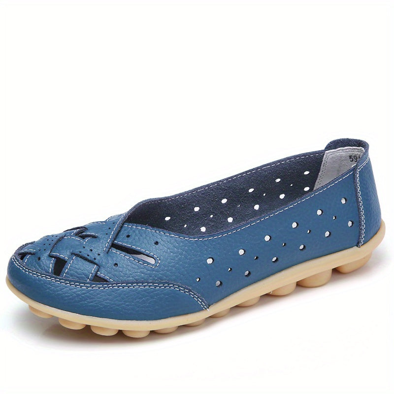 Stilla | Dame Loafers Med Tværgående Remme, Åndbare Og Komfortable Slip on Sko