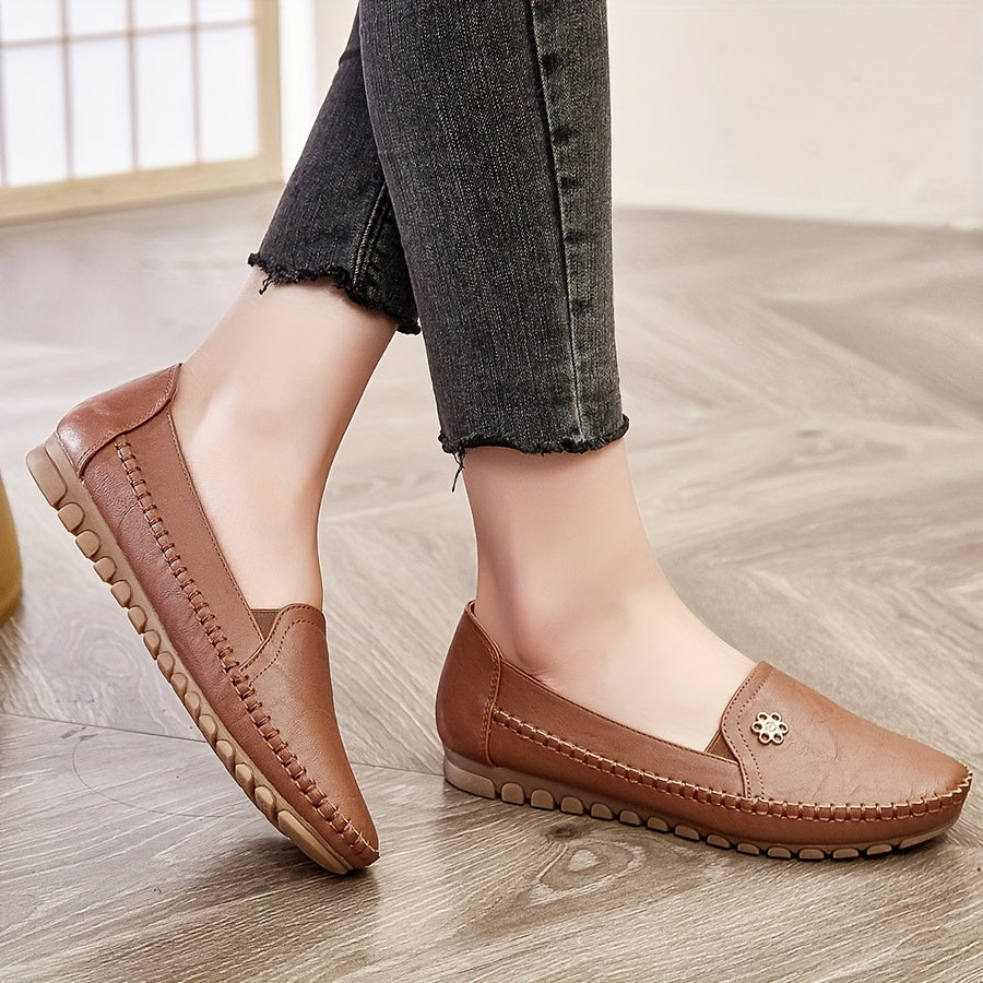 Stilla | Lette Dame Flade Loafers, Skridsikre Slip on Sko