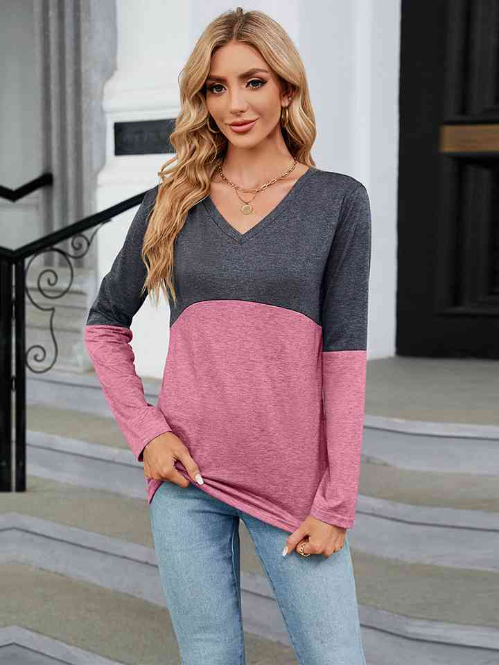 Stilla | Neck Langærmet T-shirt To-tone