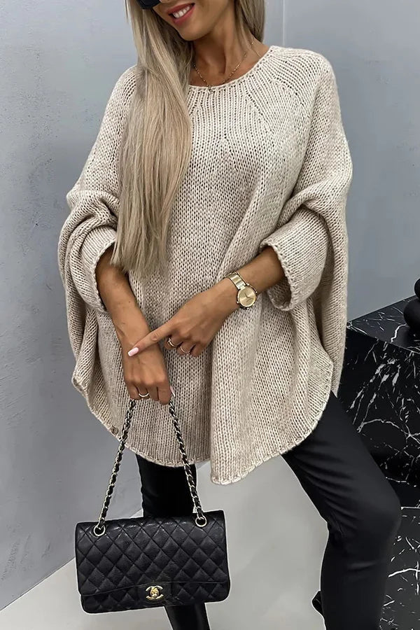 Stilla | Løst Skåret Strik-poncho