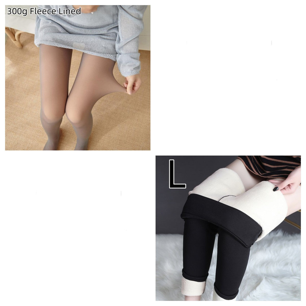 Stilla | Fleece|Betrukne Gennemsigtige Leggings