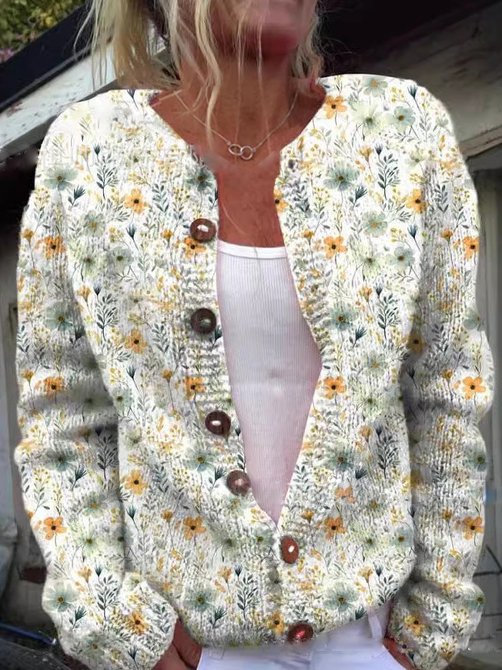 Stilla | Cardigan med Blomstermønster