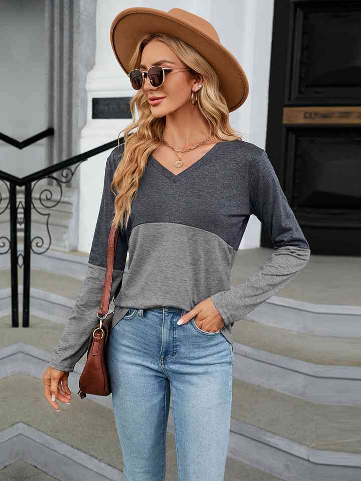 Stilla | Neck Langærmet T-shirt To-tone