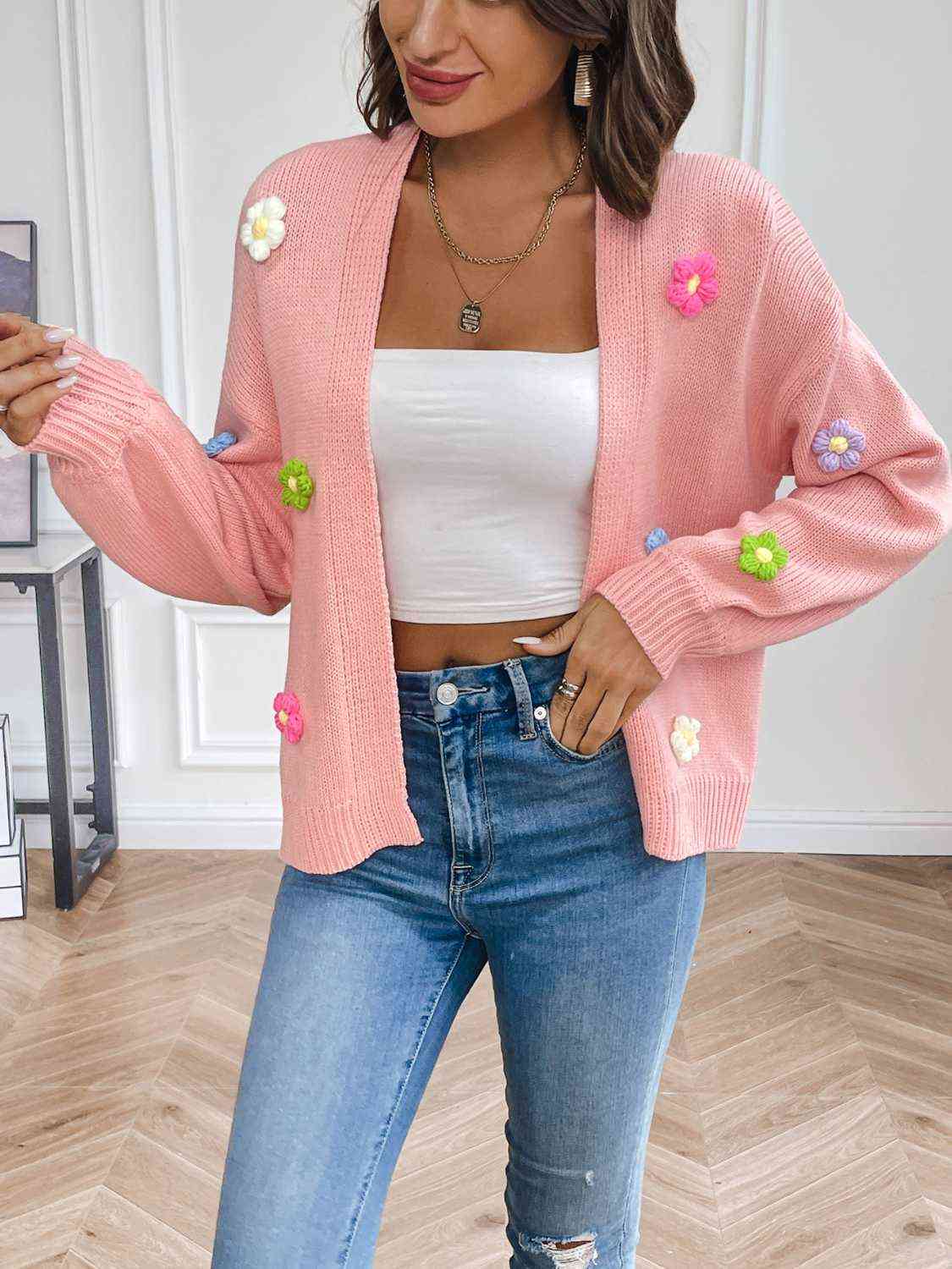Stilla | Langærmet Åben Front Cardigan