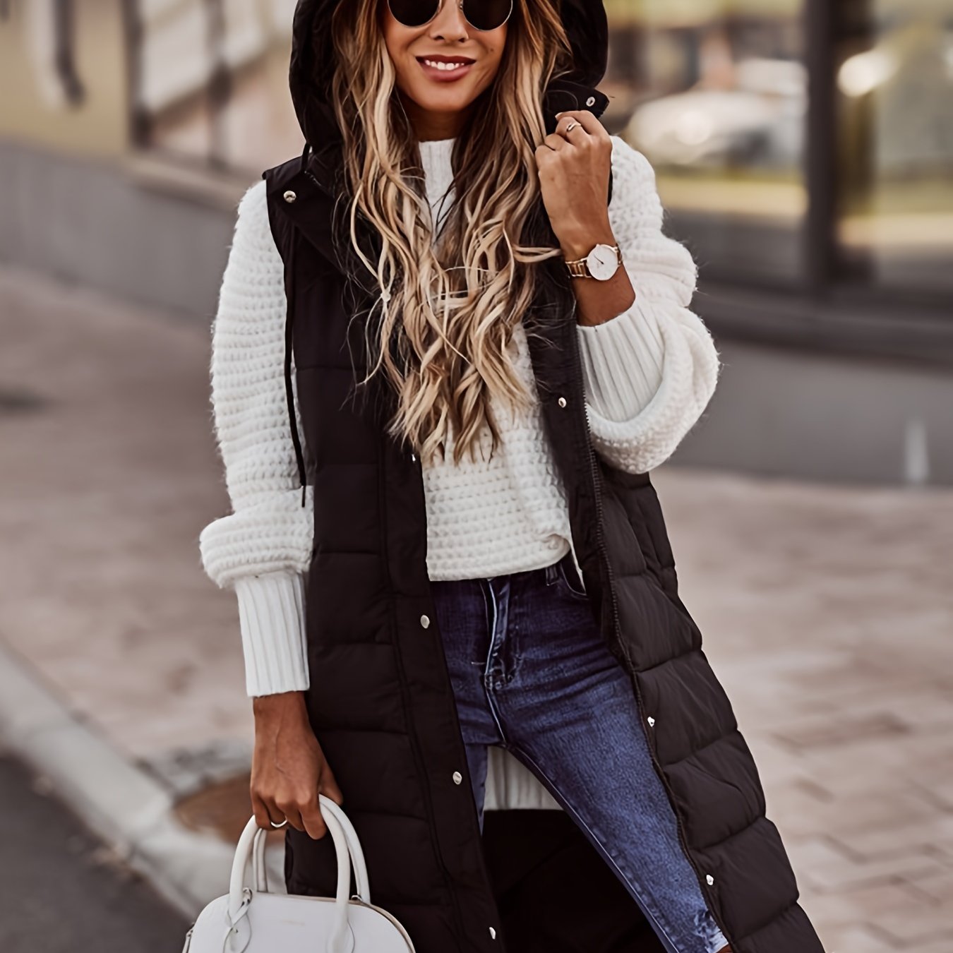 Stilla | Lange hoodie vest til kvinder