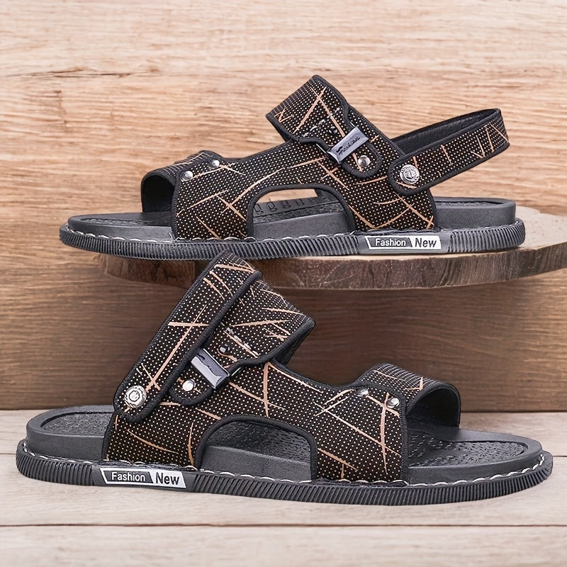Stilla | Herren Lette Sandaler Åndbare Slip on Strandklip Med Gummisål