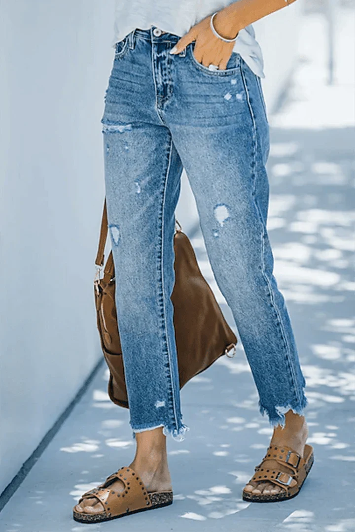 Stilla | Stilfulde jeans med striber