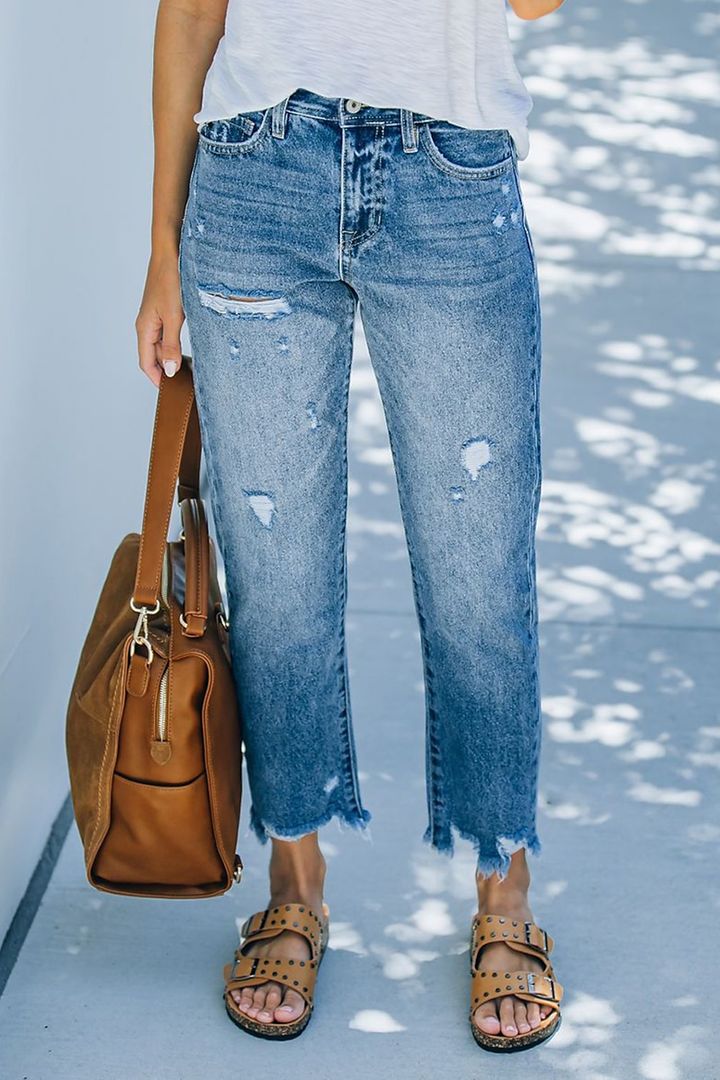 Stilla | Stilfulde jeans med striber