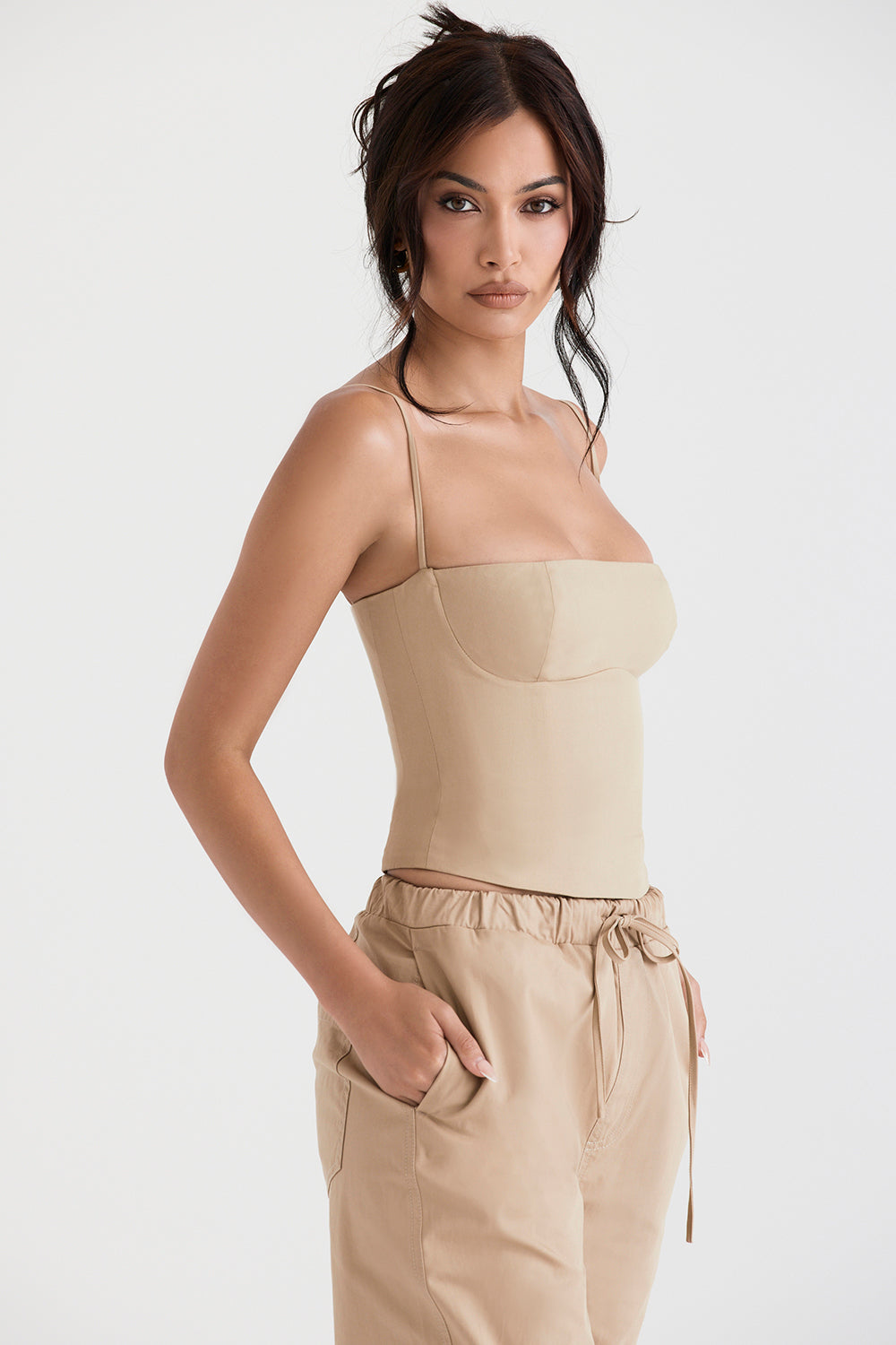 Stilla | Elegante Struktureret Korset Med Bukser