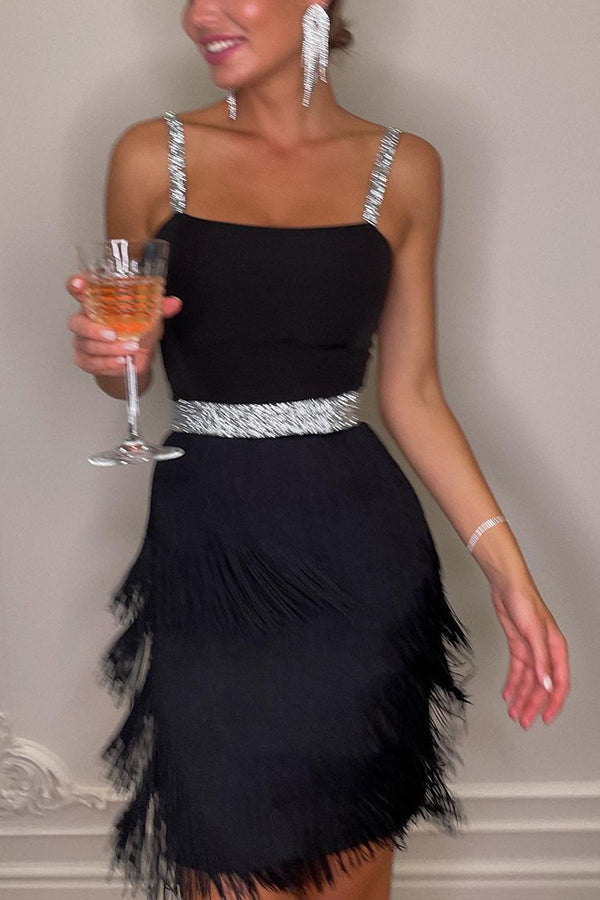 Stilla | 1920'ernes Gatsby Fringe Årgang Festkjole Mini Kjole