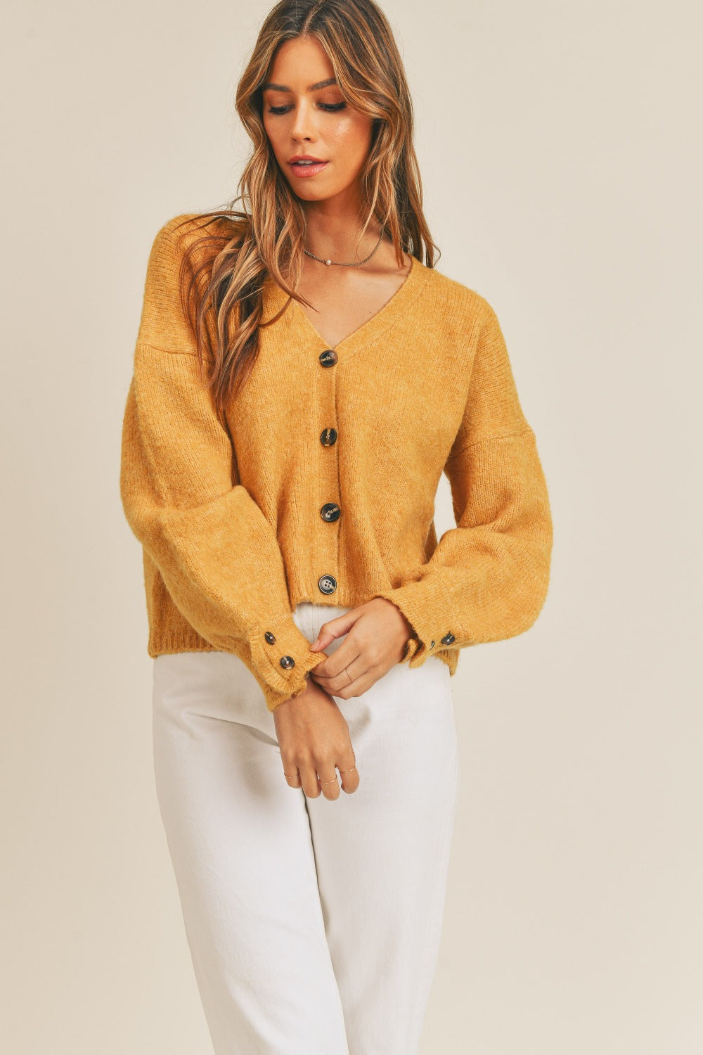 Stilla | Langærmet Button Down Sweater Cardigan