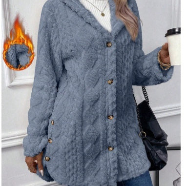 Stilla | Hætte cardigan med knapper