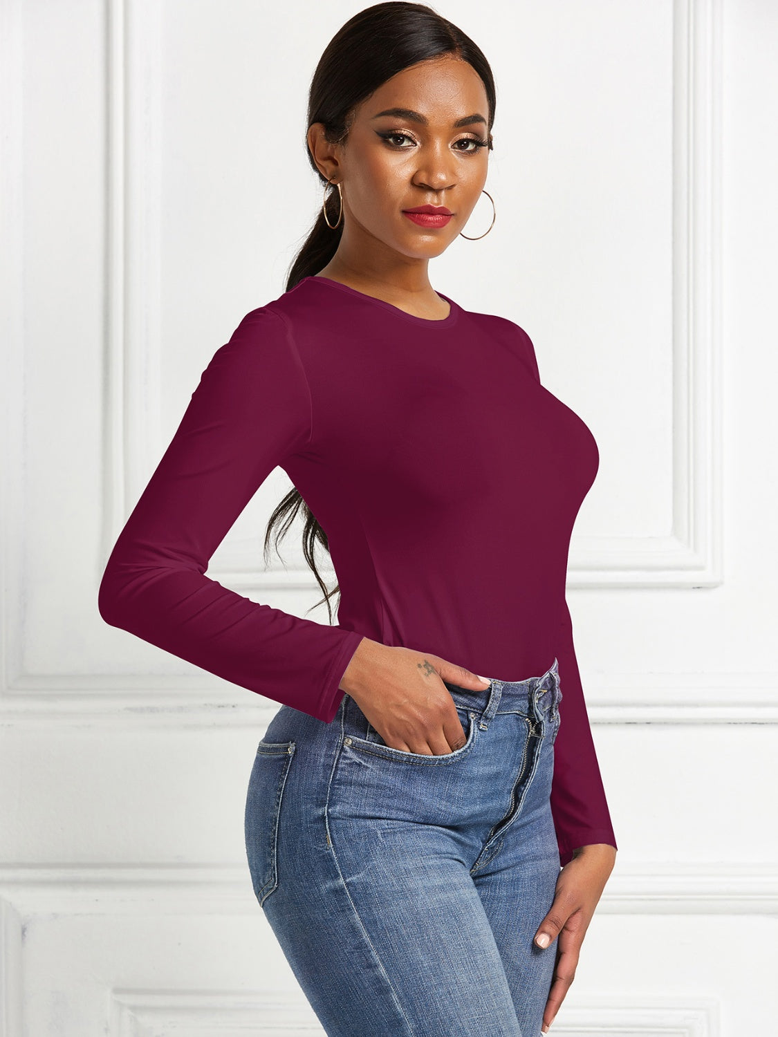 Stilla | Hals Langærmet Bodysuit