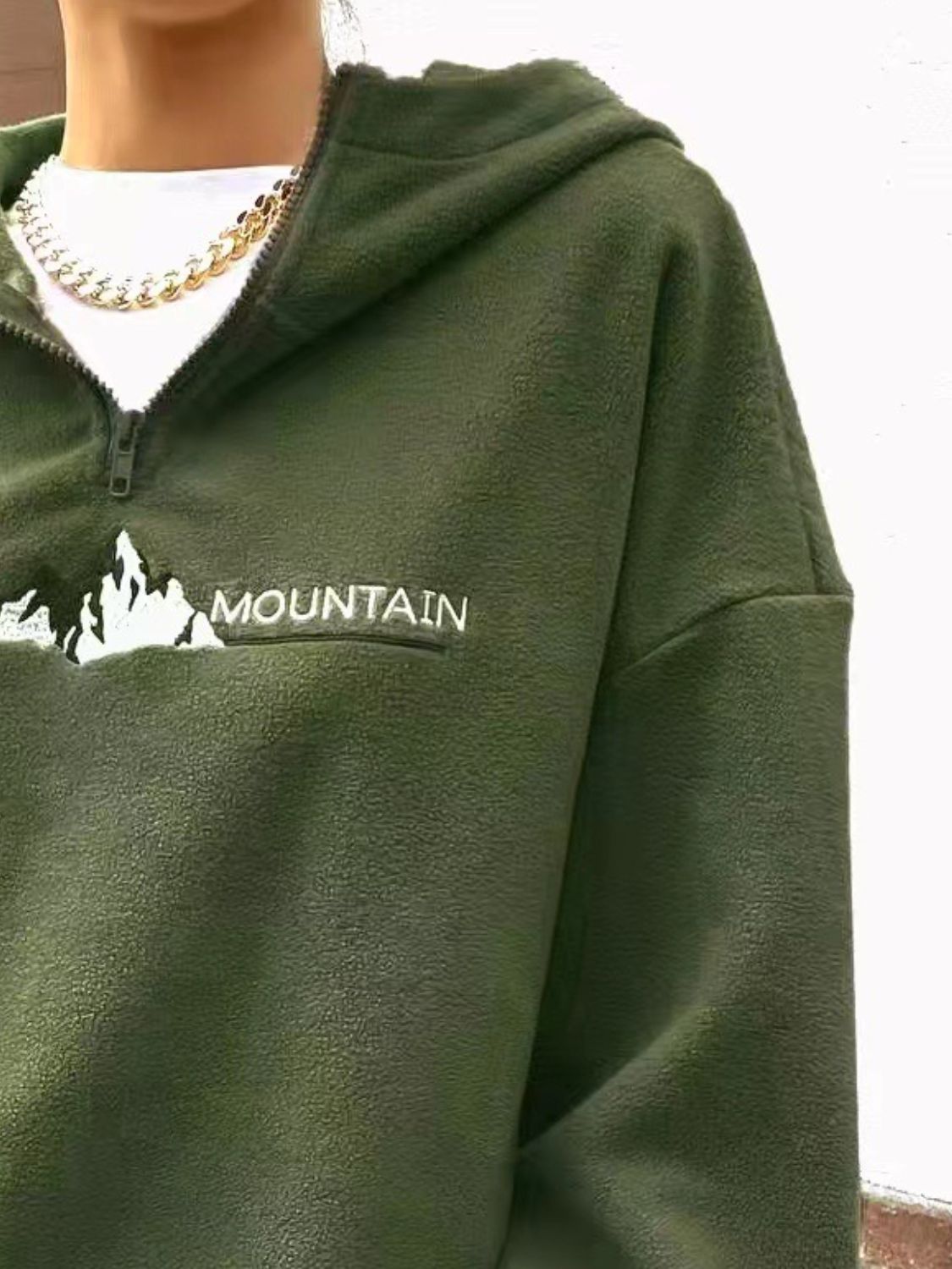 Stilla | Sweatjakke med lange ærmer og kvarte zip Mountain