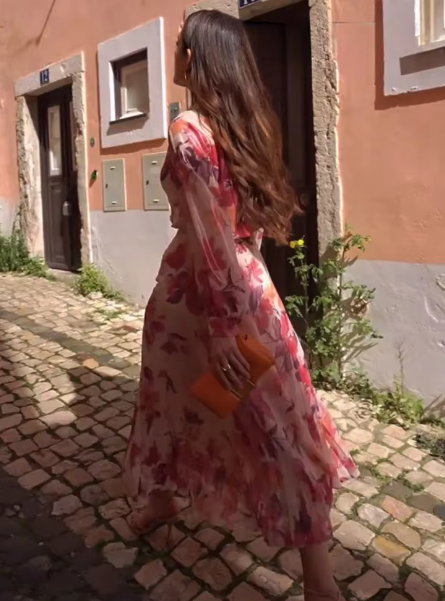 Stilla | Ensemble Chic Skjortebluskjole Med Tryk Og Nederdel Til Kvinder