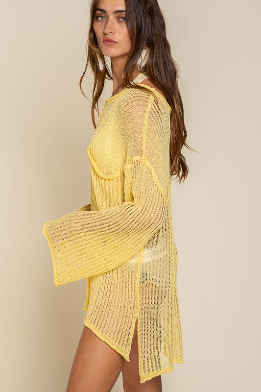Stilla | Fit Gennemsigtig Båd Hals Sweater