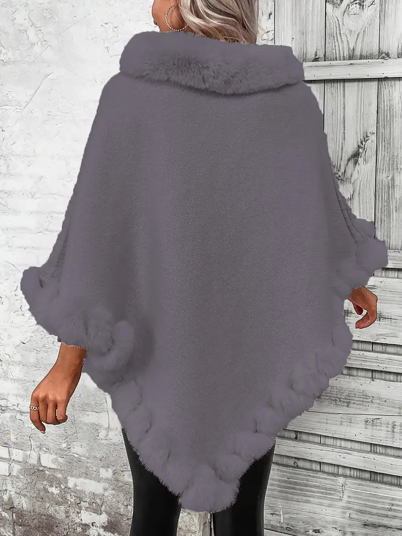 Stilla | Striktrøje Poncho-stil
