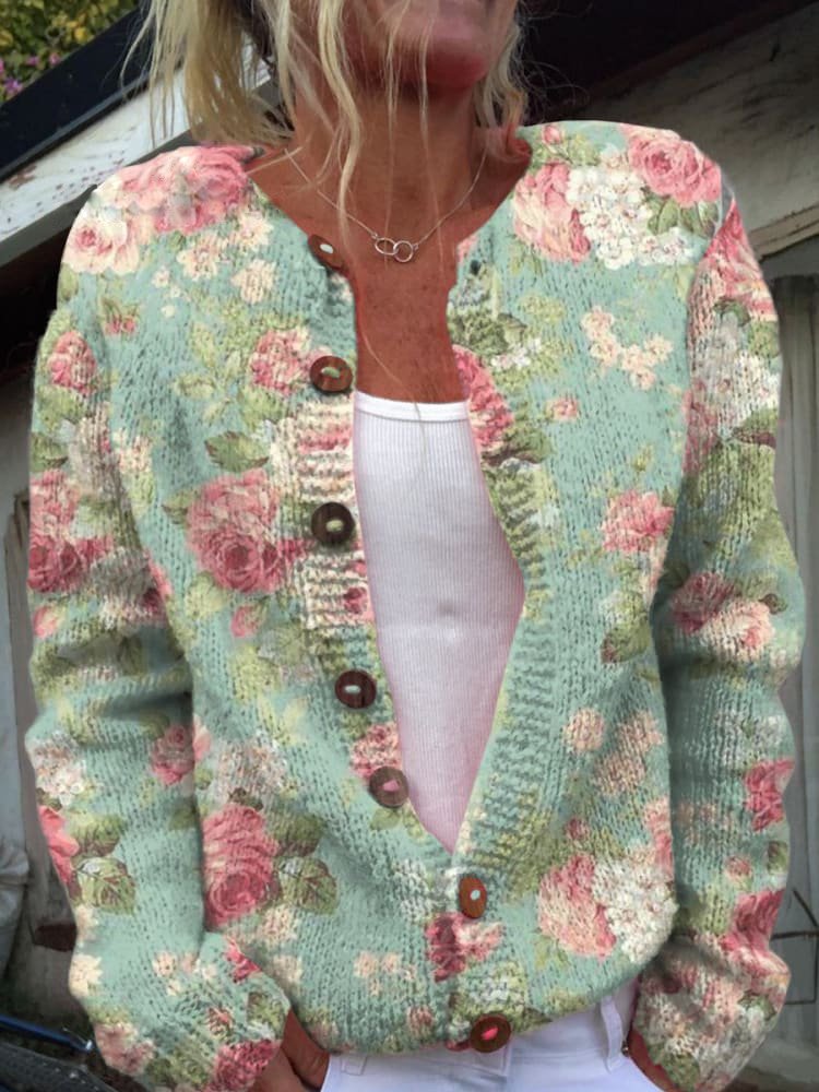 Stilla | Cardigan med Blomstermønster