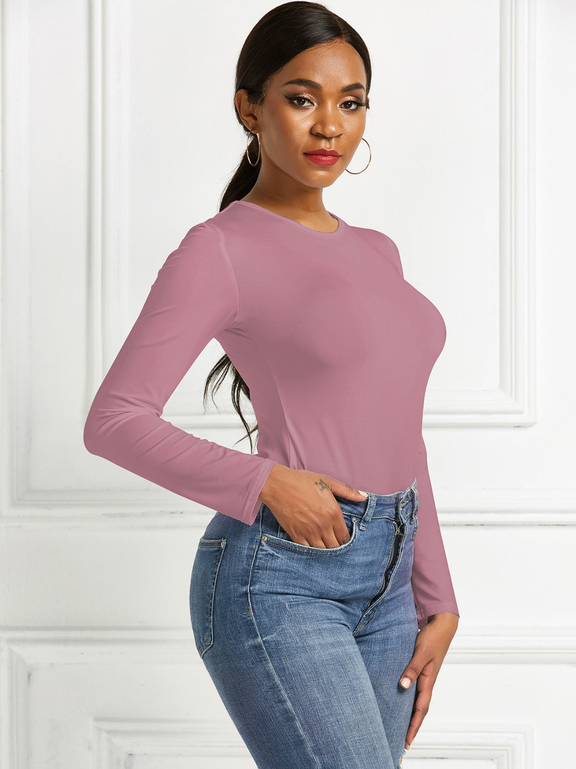 Stilla | Hals Langærmet Bodysuit