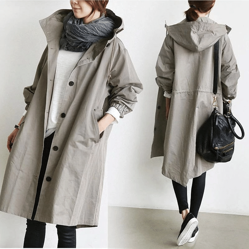 Stilla | the Wind Jacket Med Knapper Og Hætte.