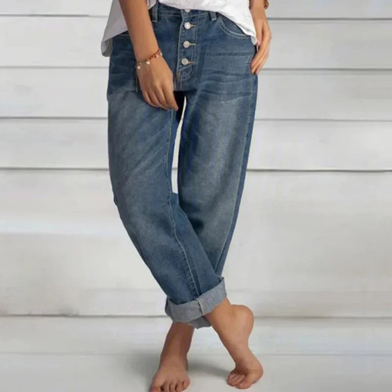 Stilla | Behagelige Løse Jeans Med Høj Talje Til Kvinder