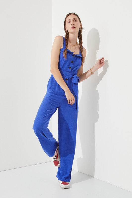 Stilla | Justerbar Strop Knapp Ned Jumpsuit