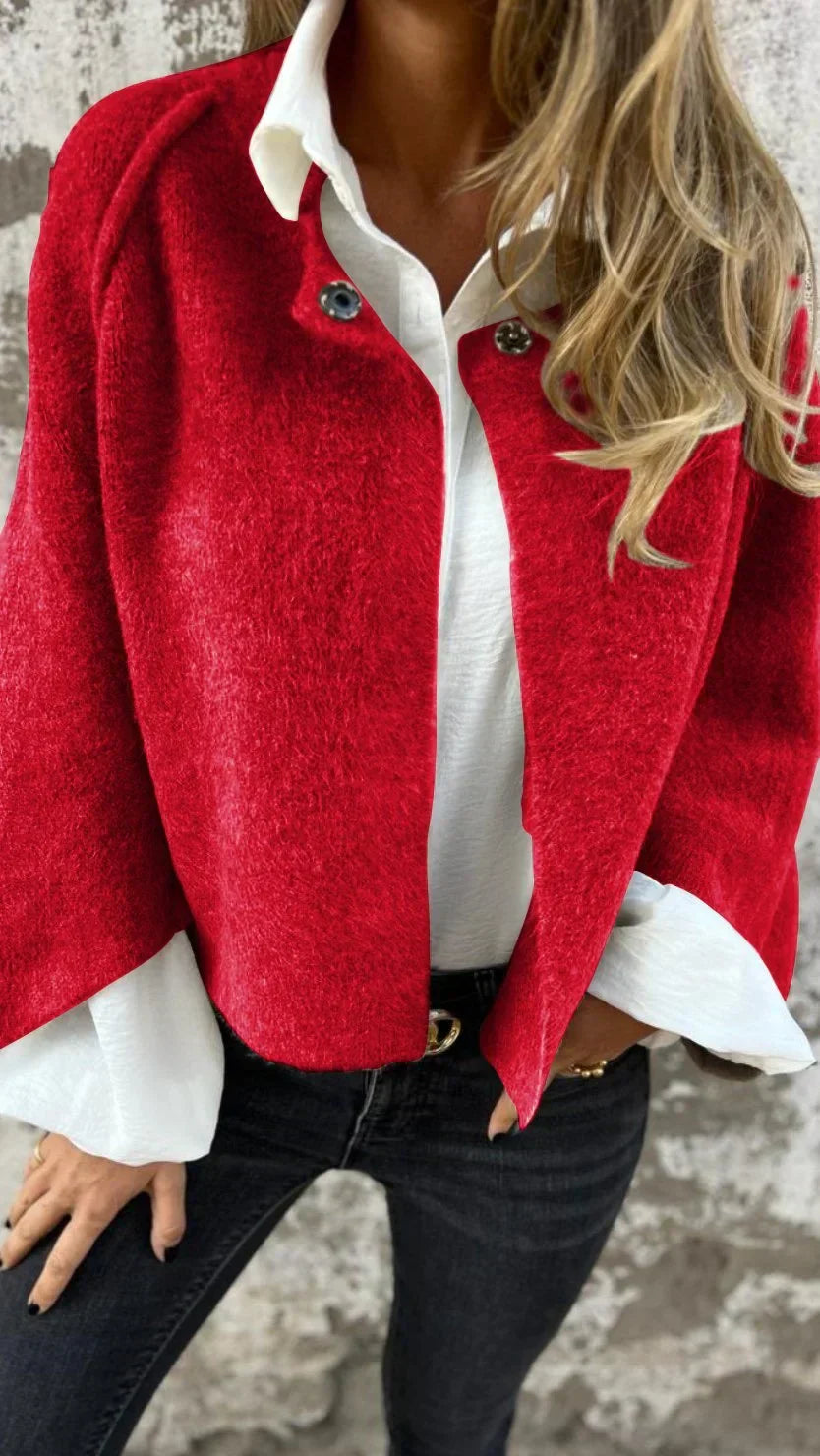Stilla | Elegant Kort Strikjakke Til Alsidige Outfits
