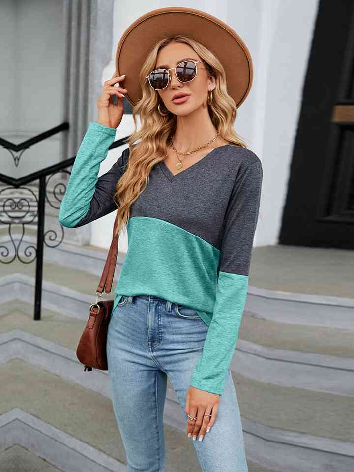 Stilla | Neck Langærmet T-shirt To-tone