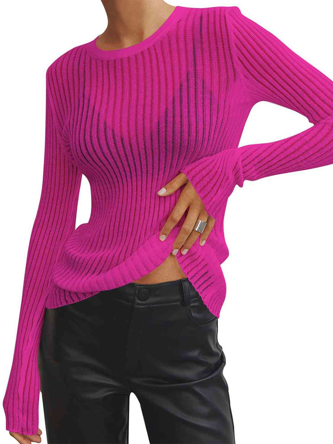 Stilla | Neck Ribbet Strik Tee