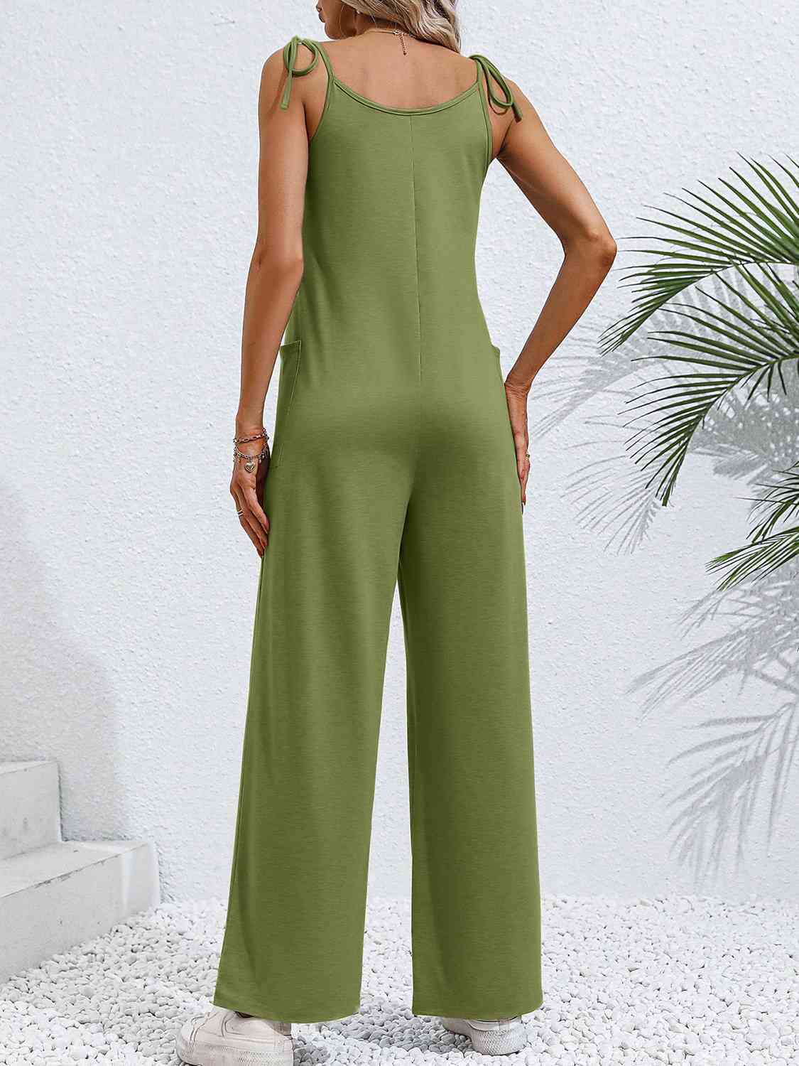 Stilla | Skulder Bred Ben Jumpsuit Med Lommer