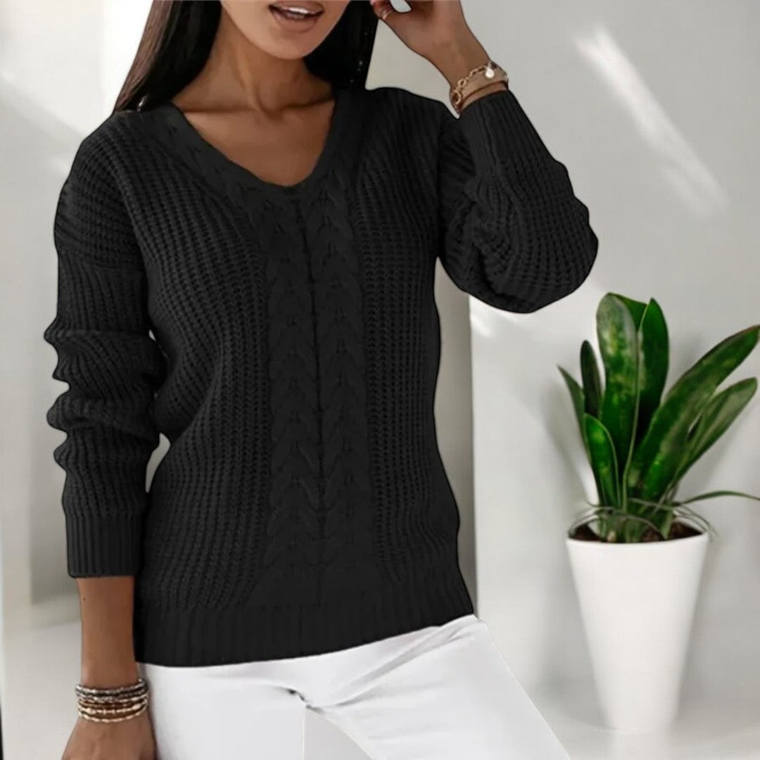 Stilla | Elegant Pullover Af Drejbart Strik