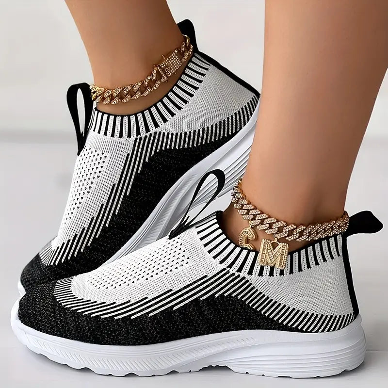 Stilla | Elegante Strik Sneakers Til Kvinder Model Claire Afslappet Og Stil