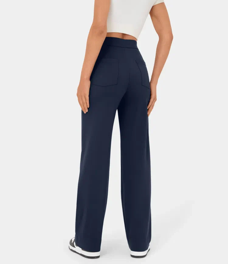 Stilla | Elastische Broek Met Hoge Taille