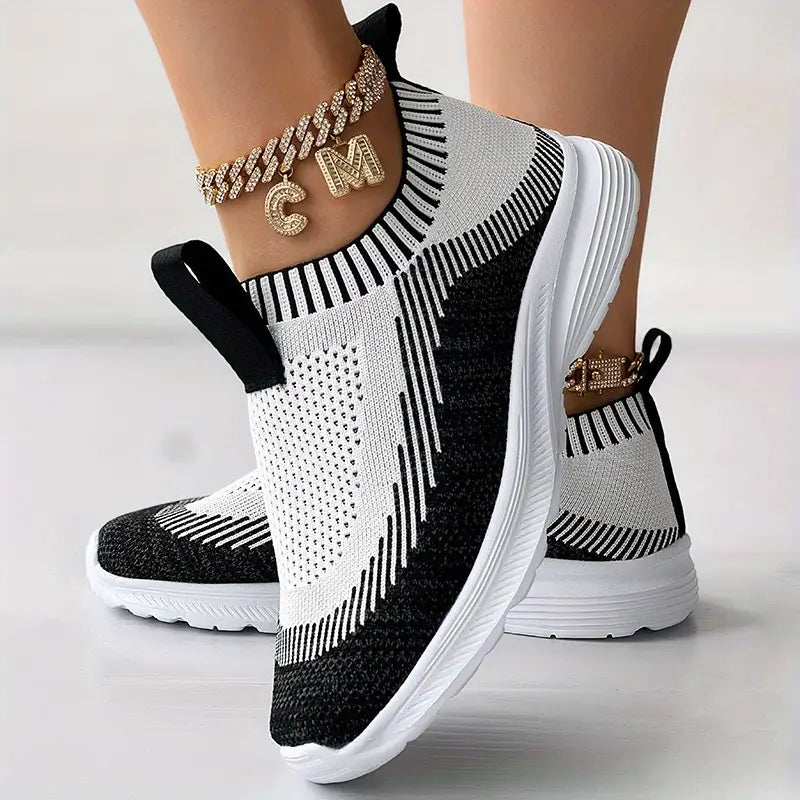 Stilla | Elegante Strik Sneakers Til Kvinder Model Claire Afslappet Og Stil