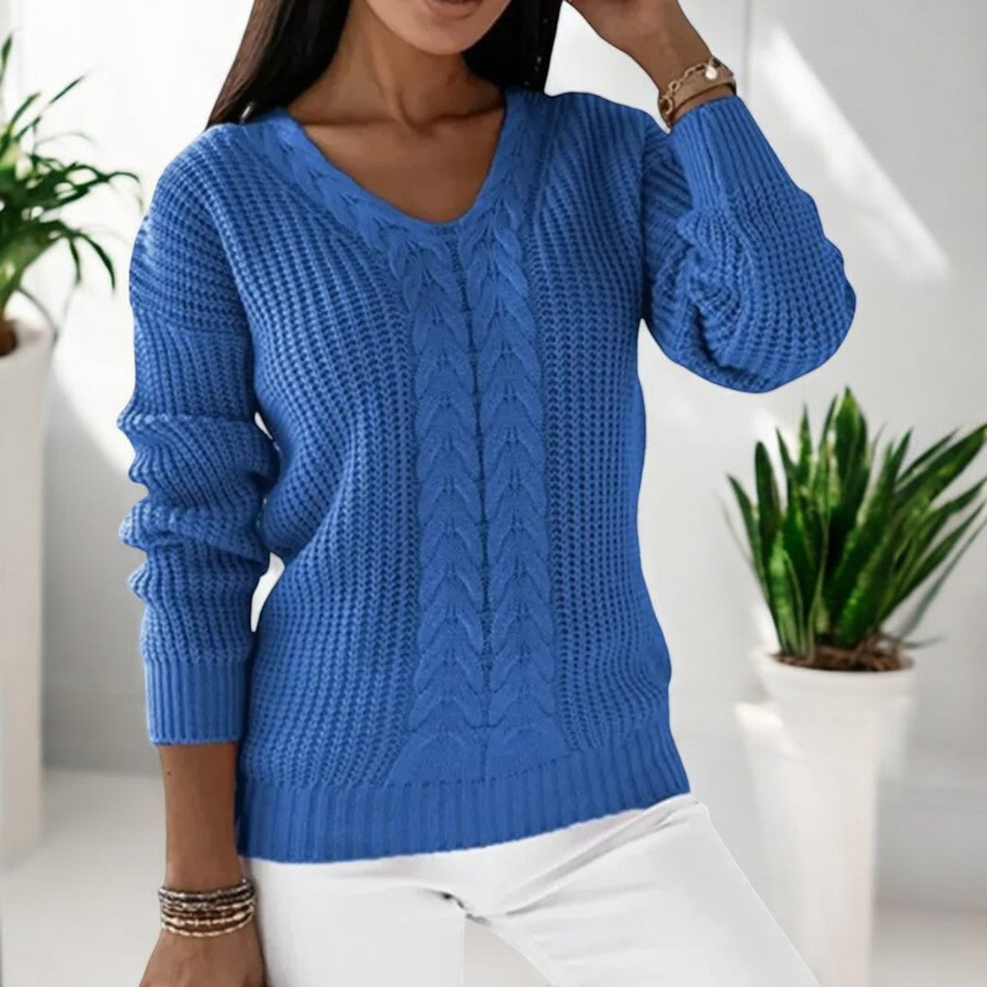 Stilla | Elegant Pullover Af Drejbart Strik