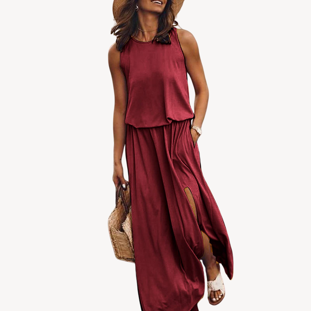Stilla | Ærmeløs Maxi Jumpsuit