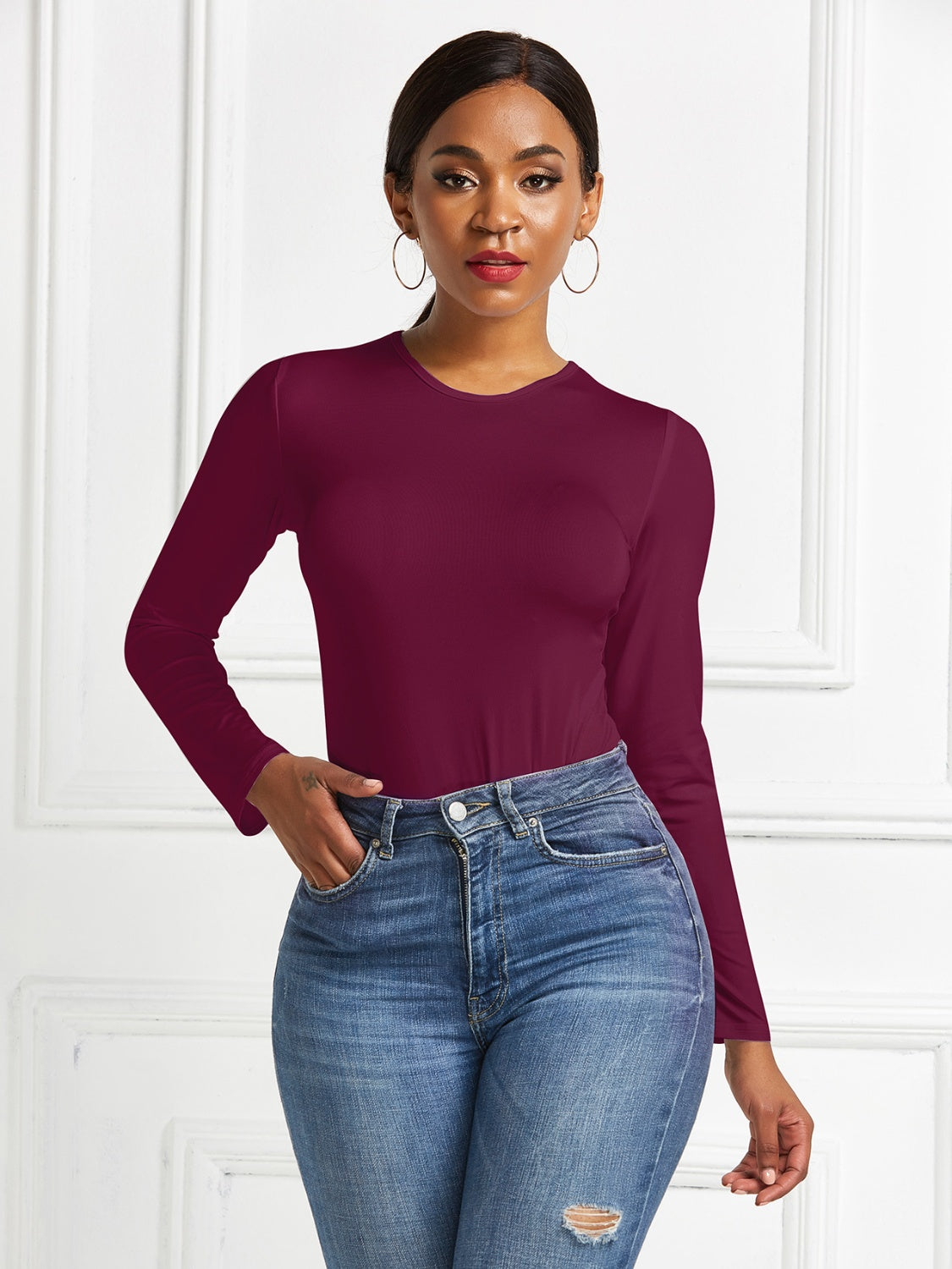 Stilla | Hals Langærmet Bodysuit